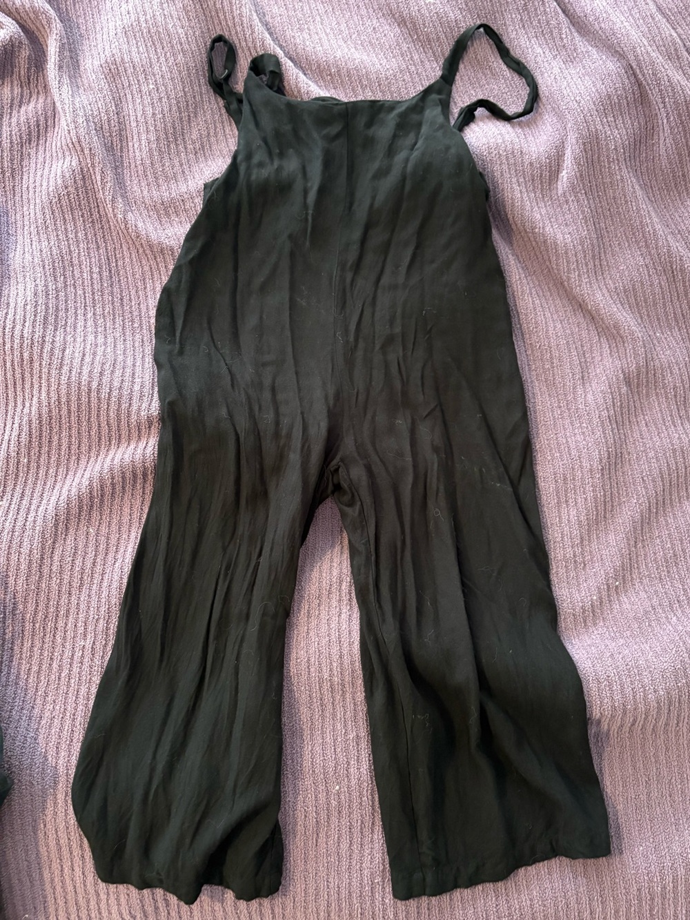 Jackson Rowe Black Wide-Leg Capri Jumpsuit with Spaghetti Straps